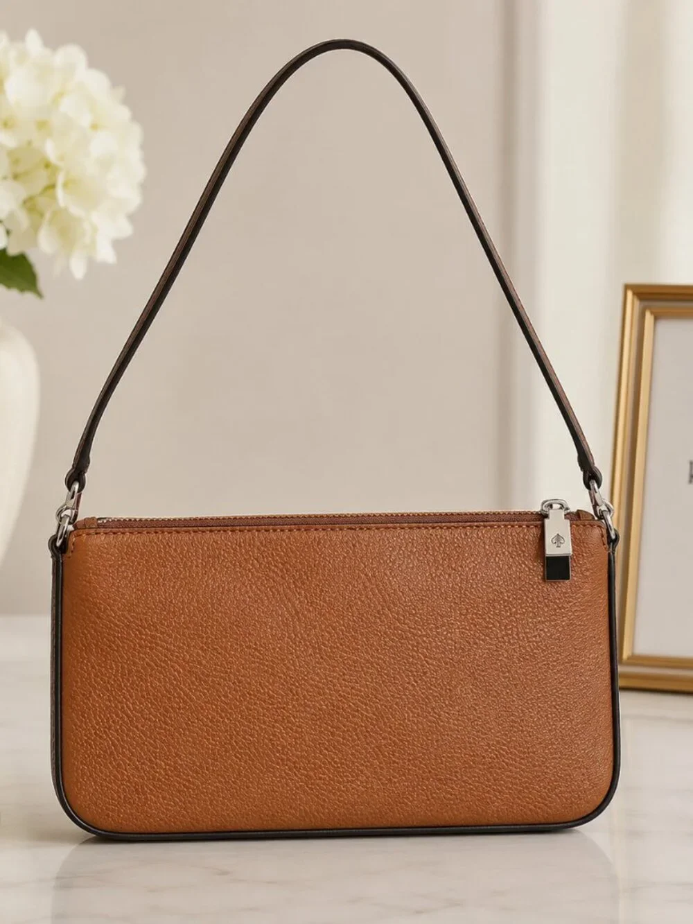 Kate Spade Pebbled Leather Convertible Crossbody Bag Brown Cognac NWT